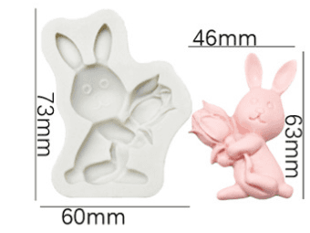 Easter Bunny & Egg Fondant Silicone Mold