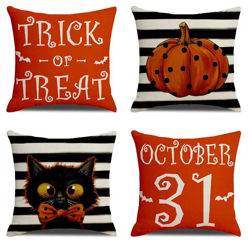 Halloween Printed Sofa Pillow Cover