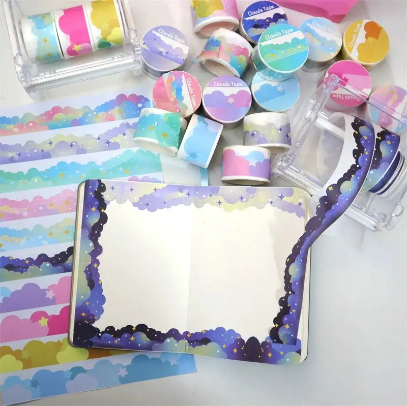 Cute Stars and Clouds Paper Tape