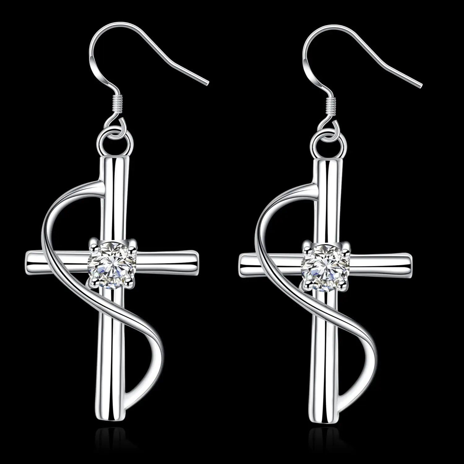 Popular Elongated Cross Earrings