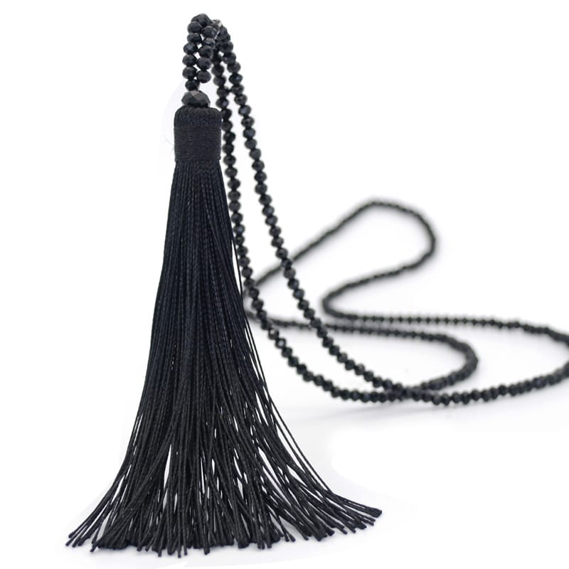 Colorful Velvet Silk Tassel Necklace