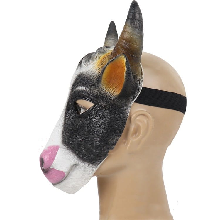 Latex Cow Half Face Mask for Masquerades