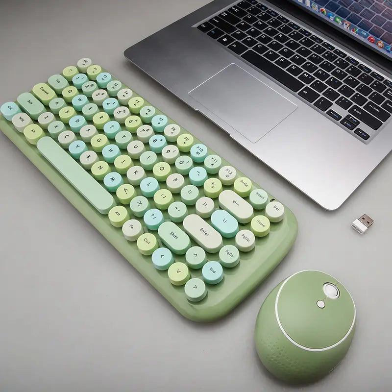 Mini Wireless Keyboard and Mouse Set for Office