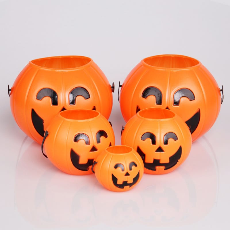 Portable Smiley Pumpkin Bucket Party Ornaments