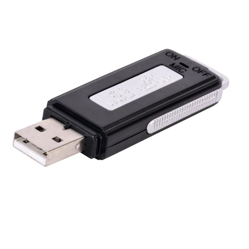 Mini Voice Recorder USB 8GB with Mic, Rechargeable Digital Audio