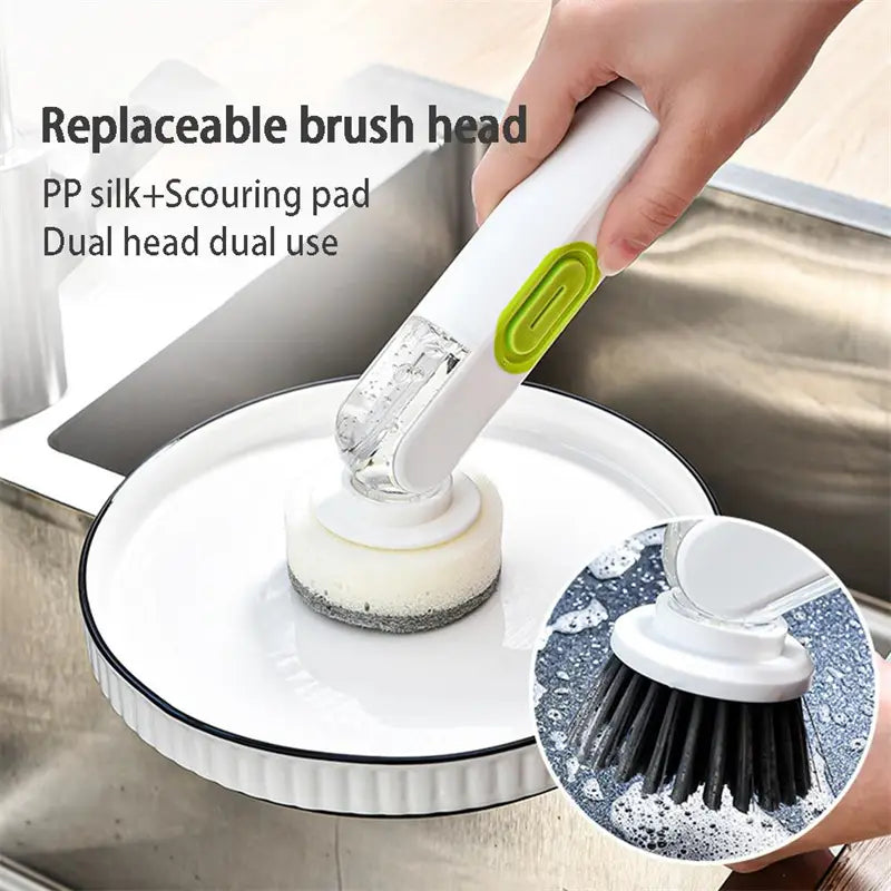 Liquid-Filled Long-Handle Cleaning Brush