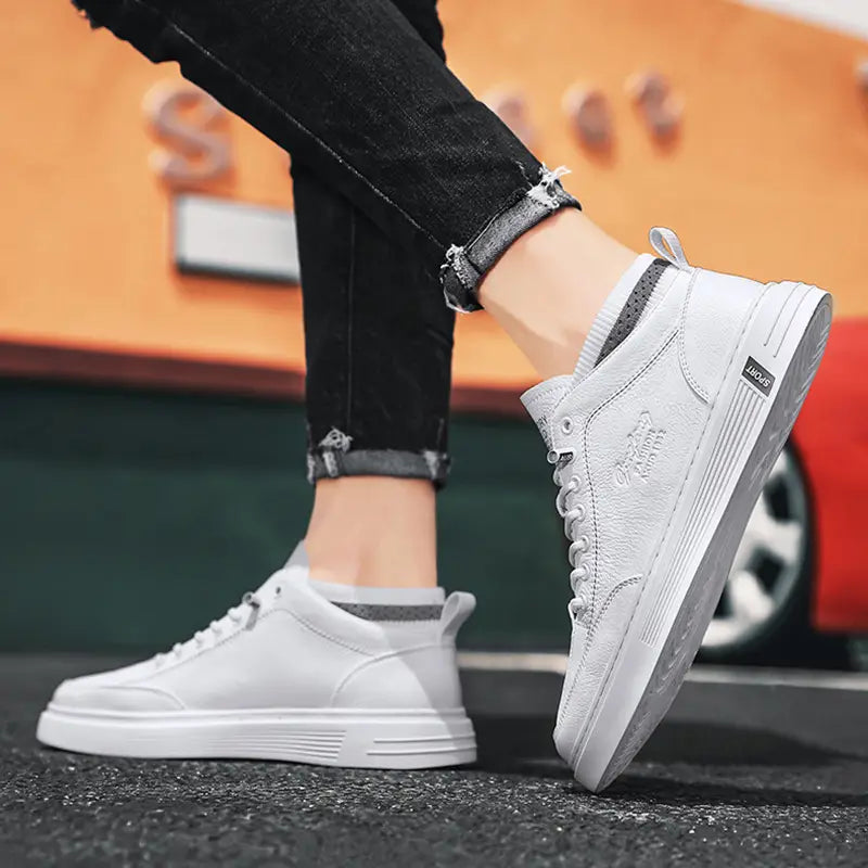 Flats Shoes Men?€?s Elastic Band Sneakers Casual Outdoor Daily Walking