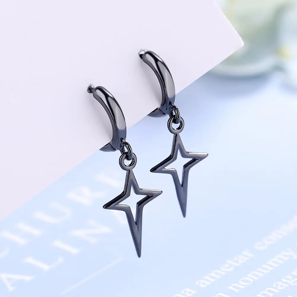 Simple Personality Cross Star Earrings for Women