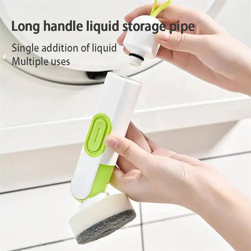Liquid-Filled Long-Handle Cleaning Brush