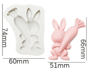 Easter Bunny & Egg Fondant Silicone Mold