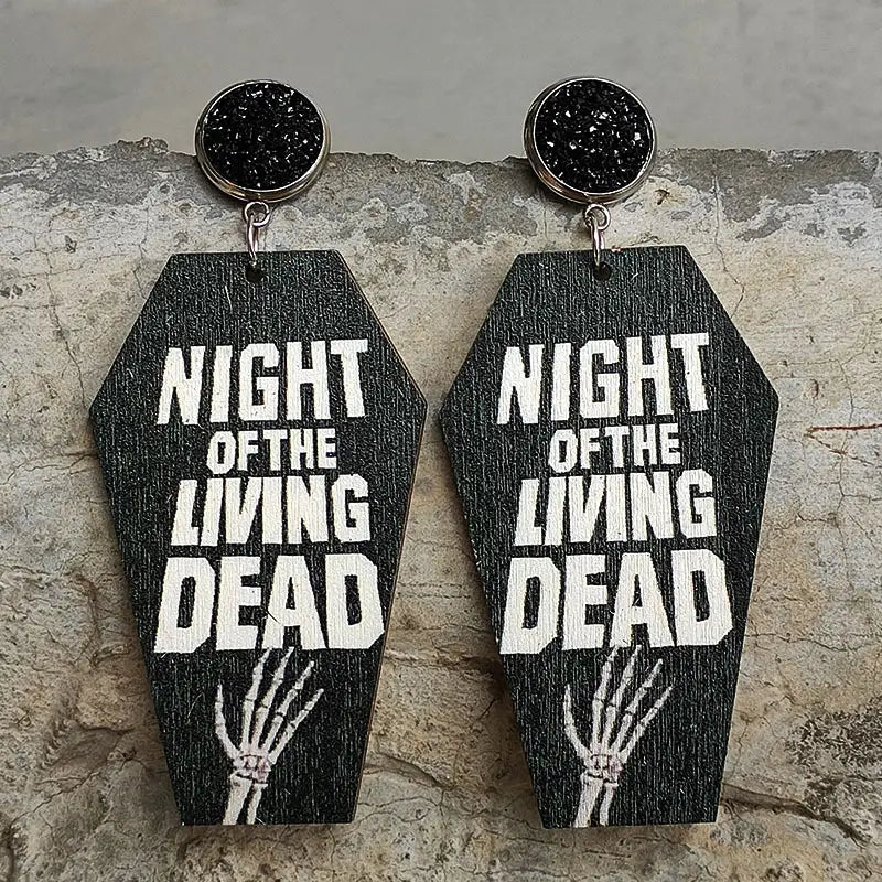 Halloween Horror Grave Earrings