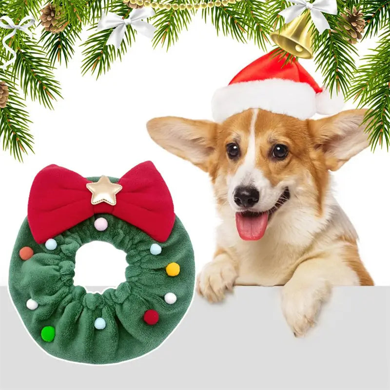 Friendly-to-Skin Christmas Pet Bow-knot Collar