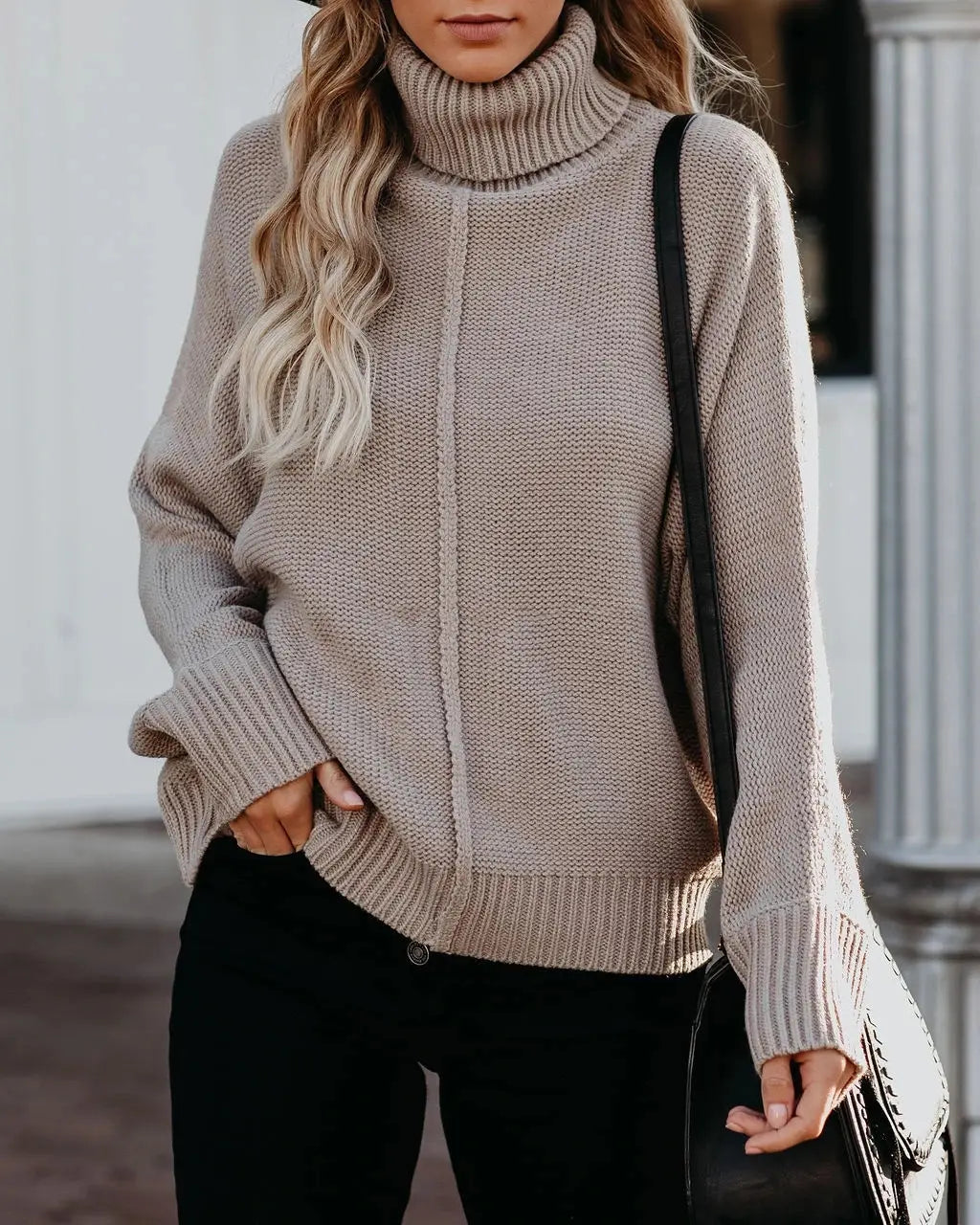 Turtleneck Loose Knit Sweater
