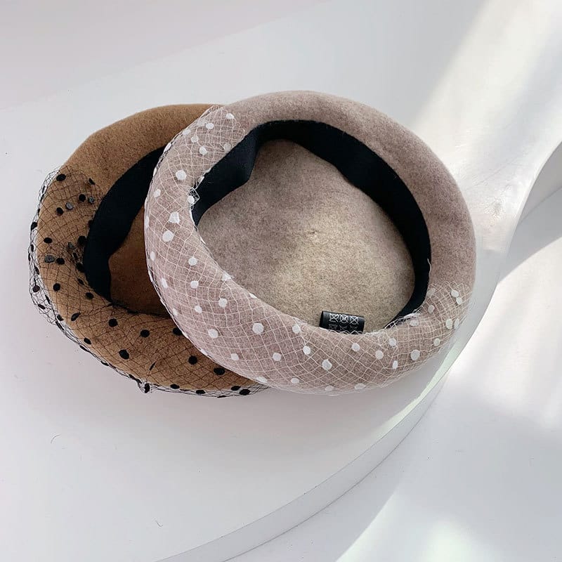 Women?€?s Mesh Wool Beret