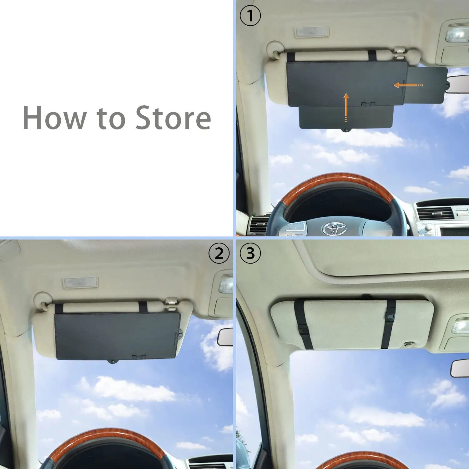 Retractable Car Sun Shade, Portable Automotive Louver
