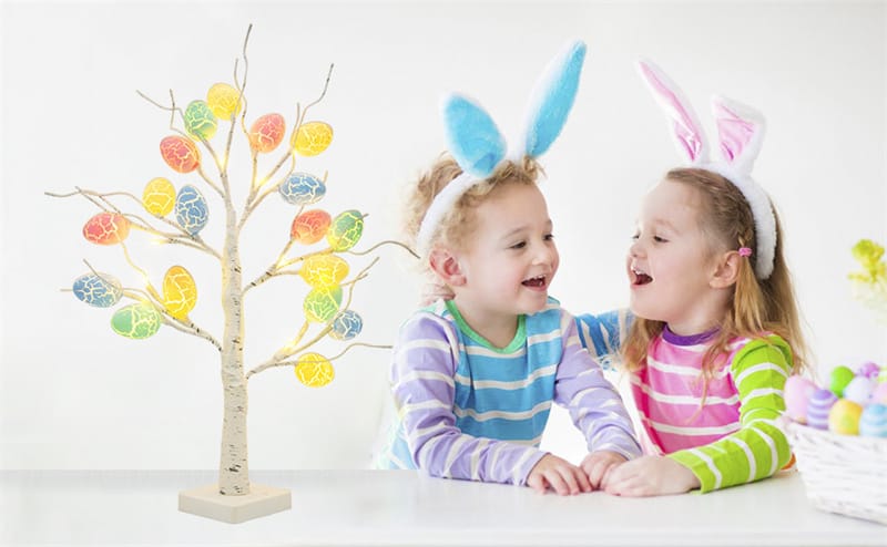 LED Easter Egg Birch Tree Decoration