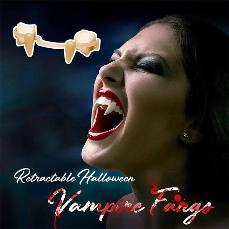 Retractable Vampire Teeth for Halloween Cosplay