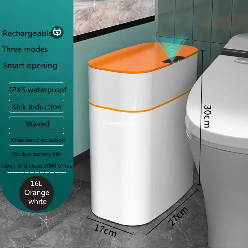 Bedroom and Living Room Smart Trash Can with Lid