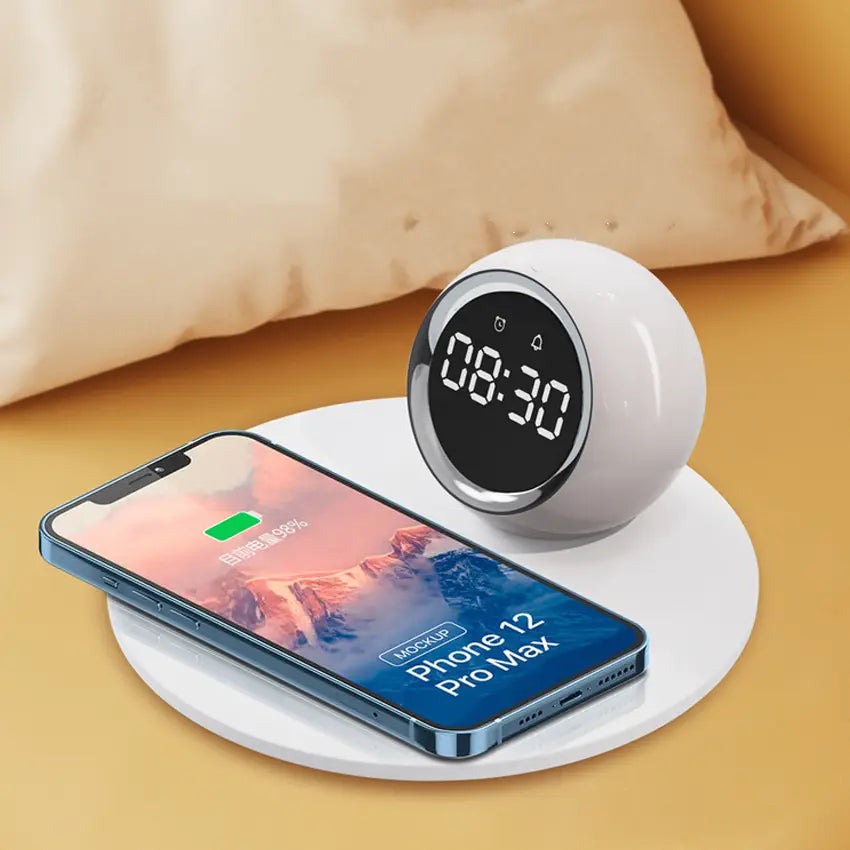 Creative Alarm Clock with Wireless Charging Function