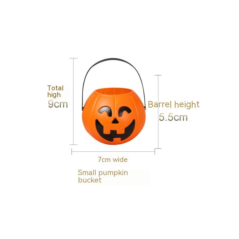 Portable Smiley Pumpkin Bucket Party Ornaments