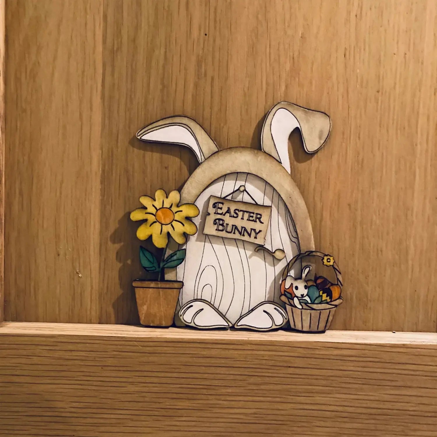 Easter Bunny Fairy Door Decor