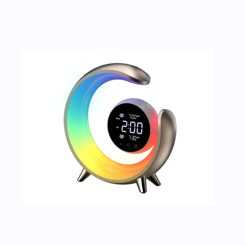 White Noise Dual Alarm Clock Wake-up Touch RGB Colorful