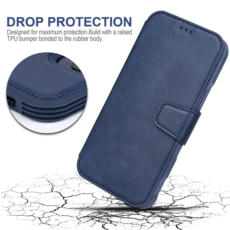 Magnetic PU Card Holster Phone Case