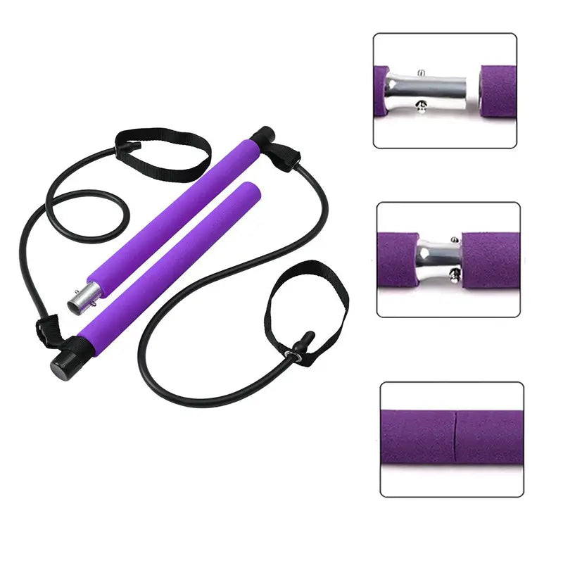 Fitness Yoga Pilates Bar & Resistance Bands