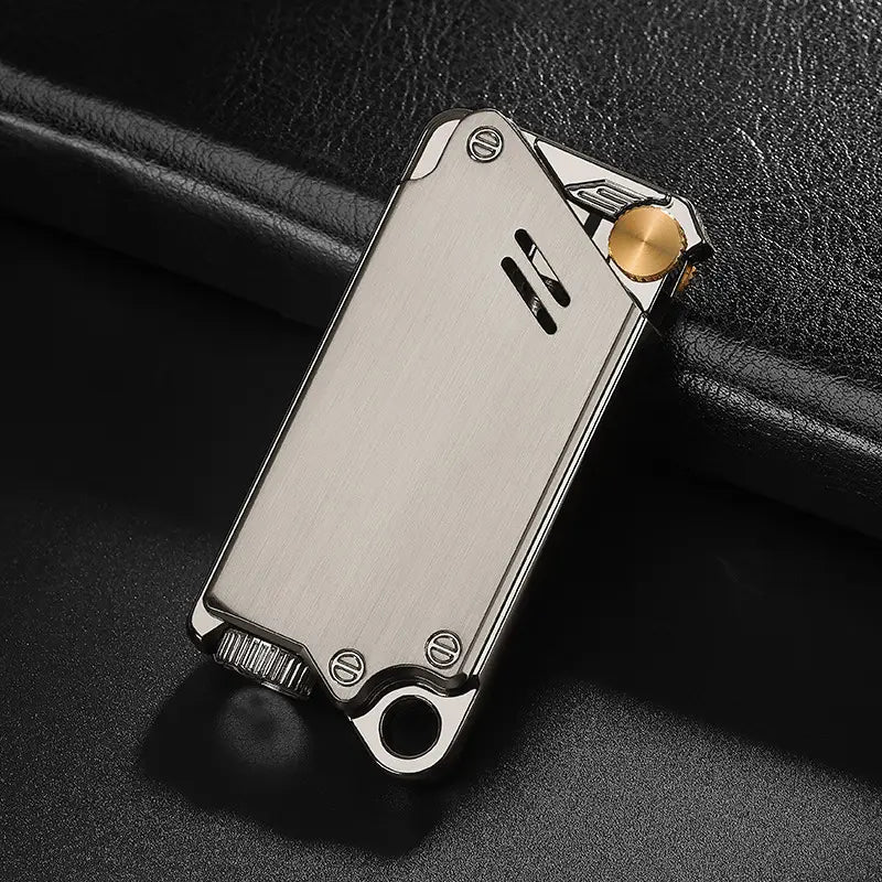 Laser Sculpted Windproof Lighter, Electroplated Finish