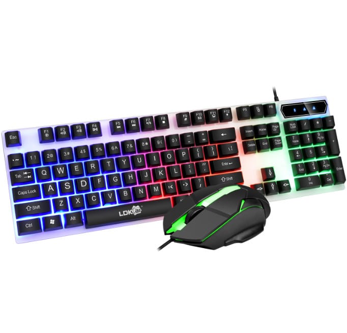 USB Keyboard and Mouse Game Kit with LED Lighting