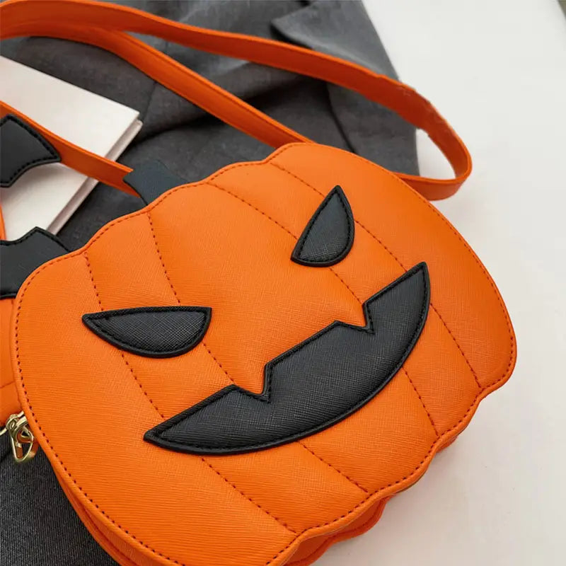 2023 Halloween Bags Funny Pumpkin Cartoon Shoulder Crossbody Bag With Bat