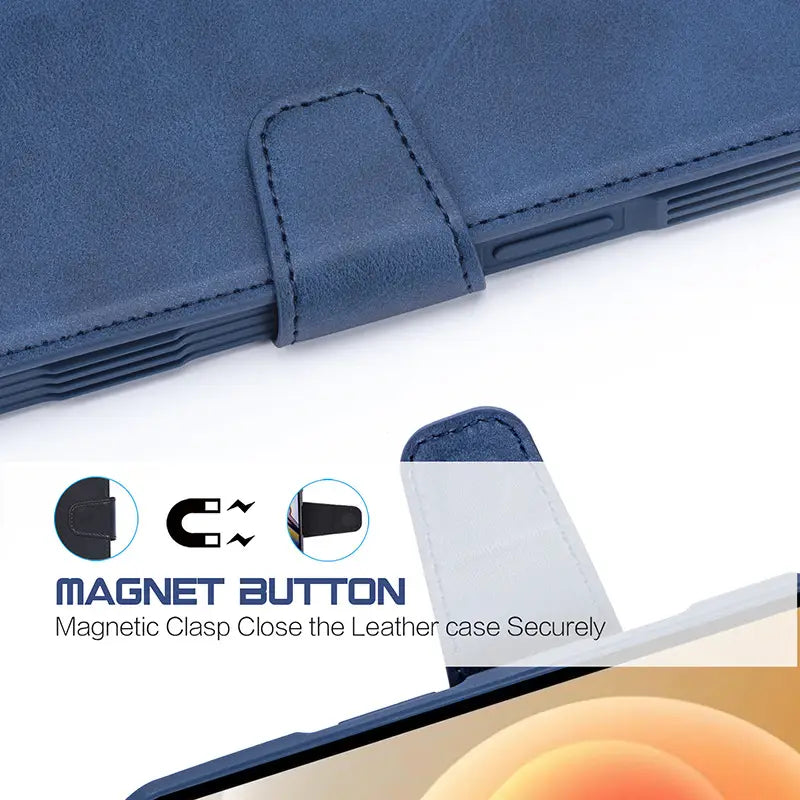 Magnetic PU Card Holster Phone Case