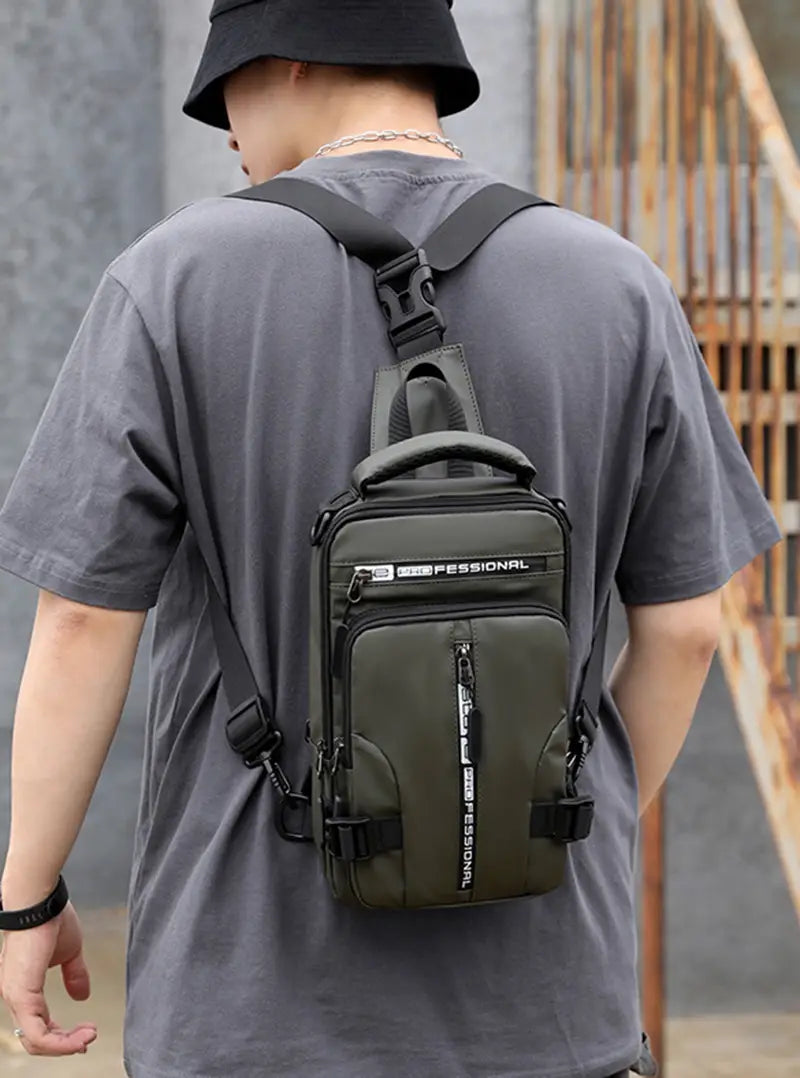 Multifunctional Crossbody Backpack for Men - Shoulder Chest Bag