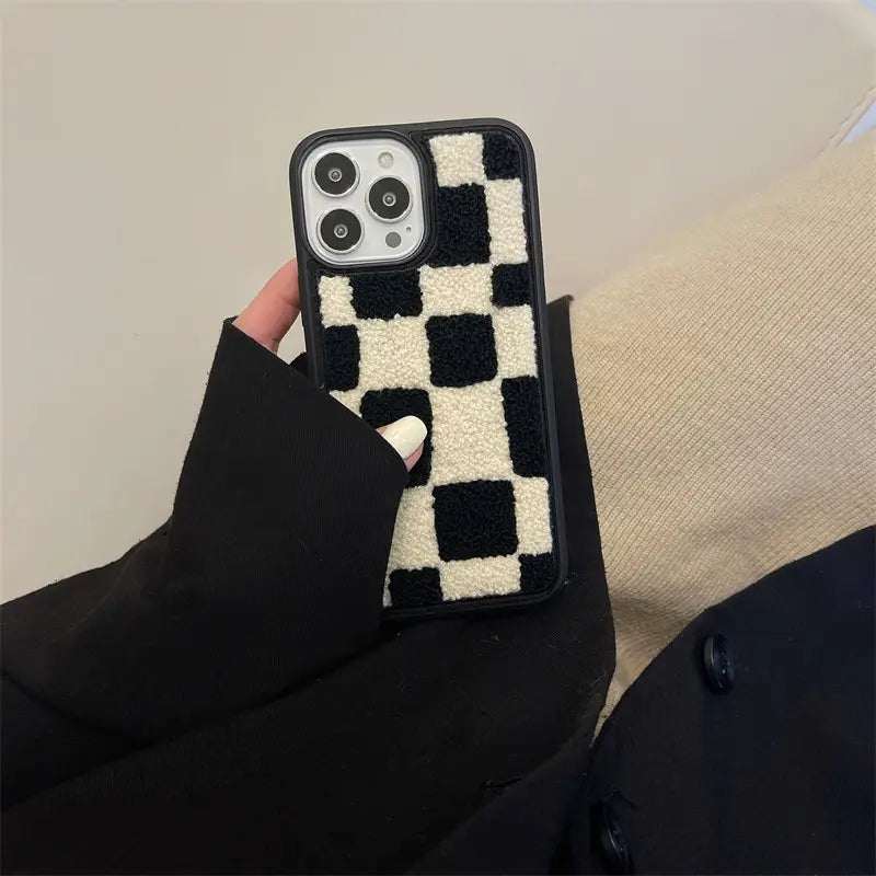 Black and White Lattice Phone Case