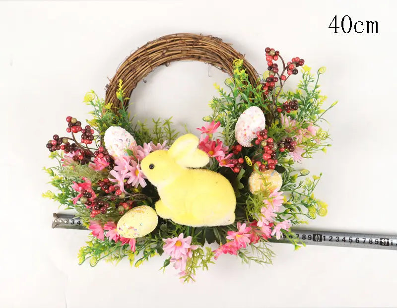 Easter Egg Rattan Wreath