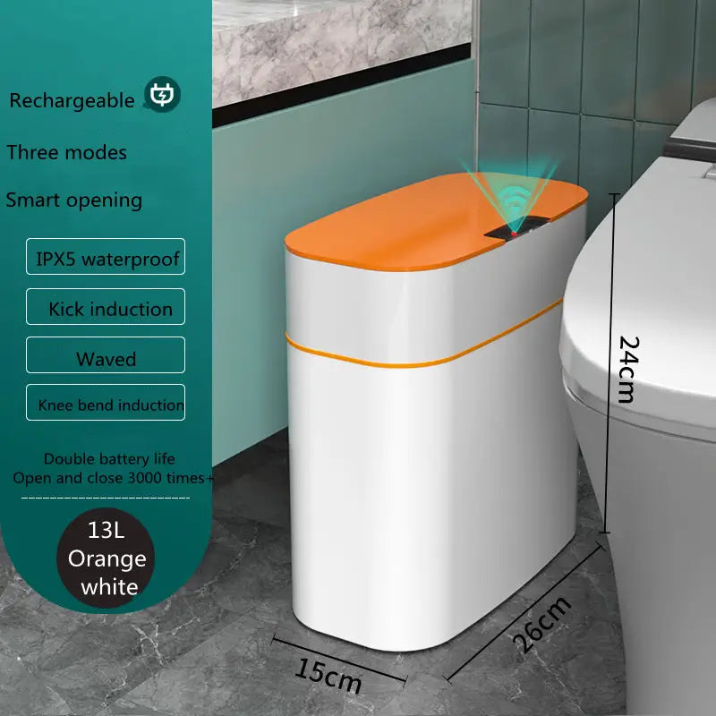 Bedroom and Living Room Smart Trash Can with Lid