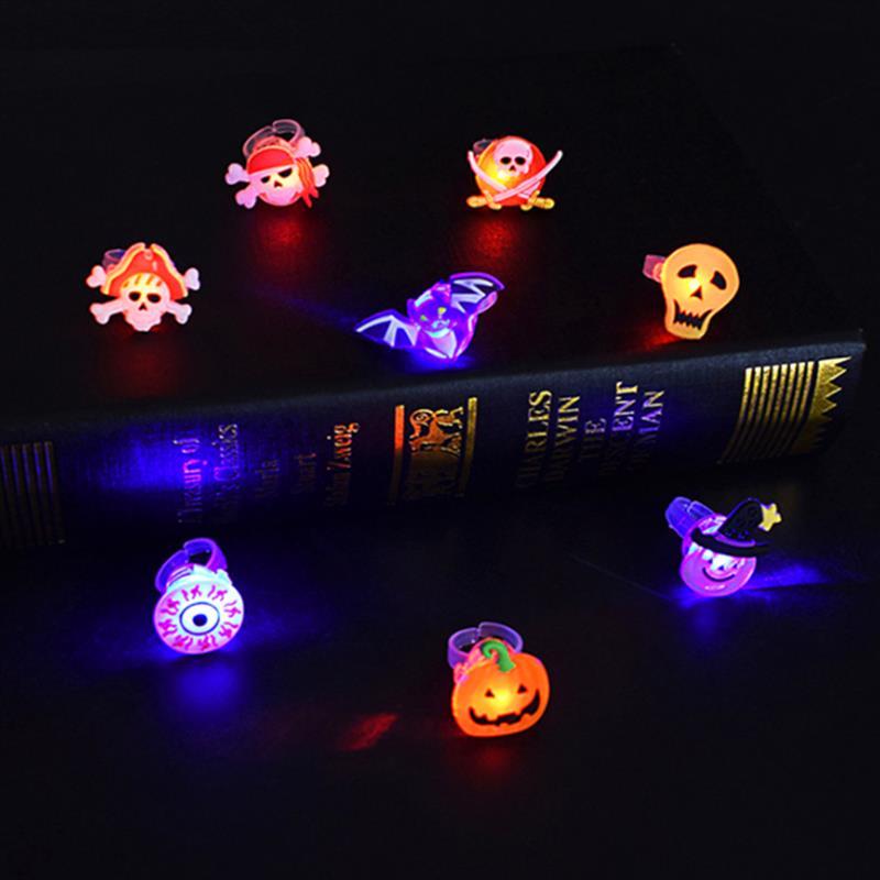 Halloween Decorations Glowing Brooch Ring