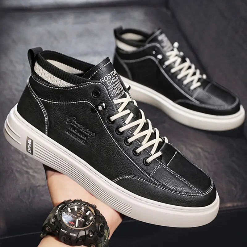 Flats Shoes Men?€?s Elastic Band Sneakers Casual Outdoor Daily Walking