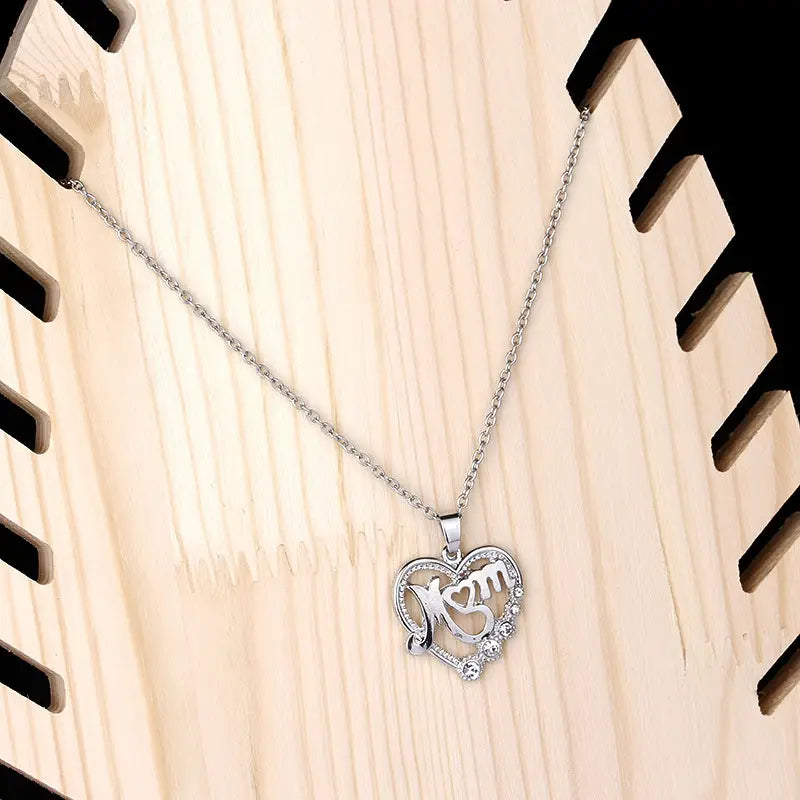 MOM Love Hollow Alloy Necklace