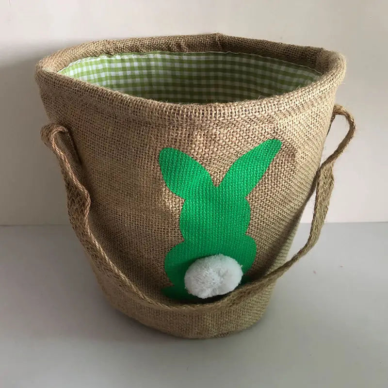 Easter Jute Tote Bag