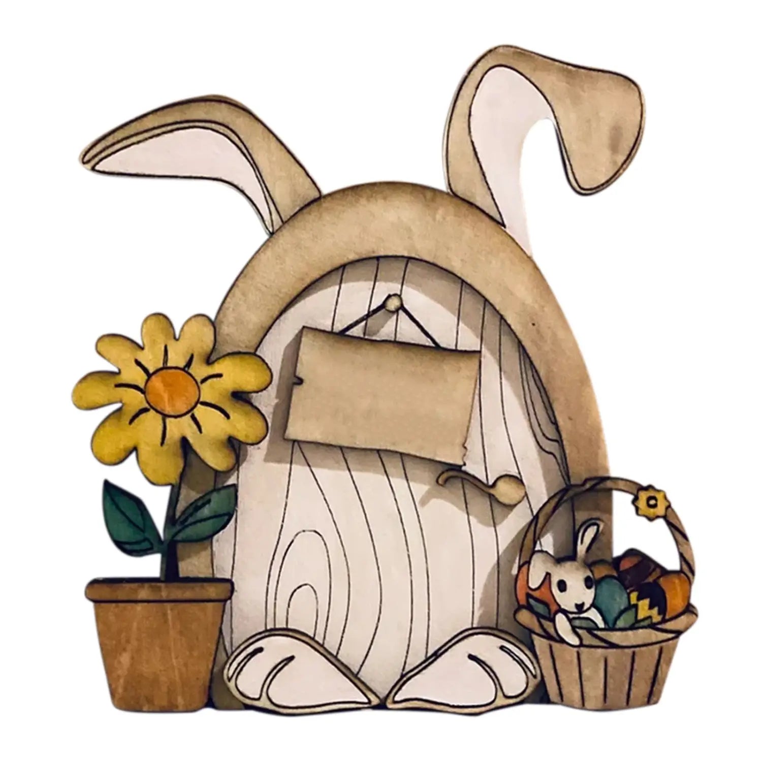 Easter Bunny Fairy Door Decor