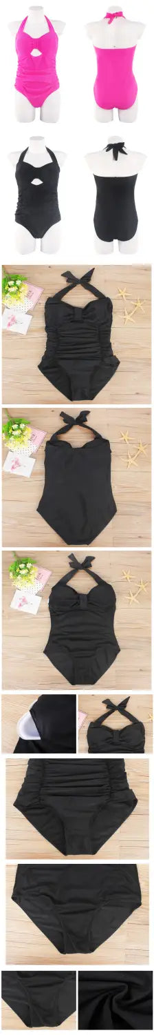 Women?€?s Pleating One-piece Swimsuit