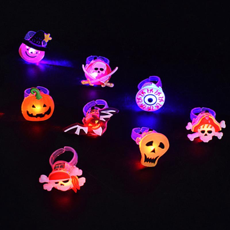 Halloween Decorations Glowing Brooch Ring