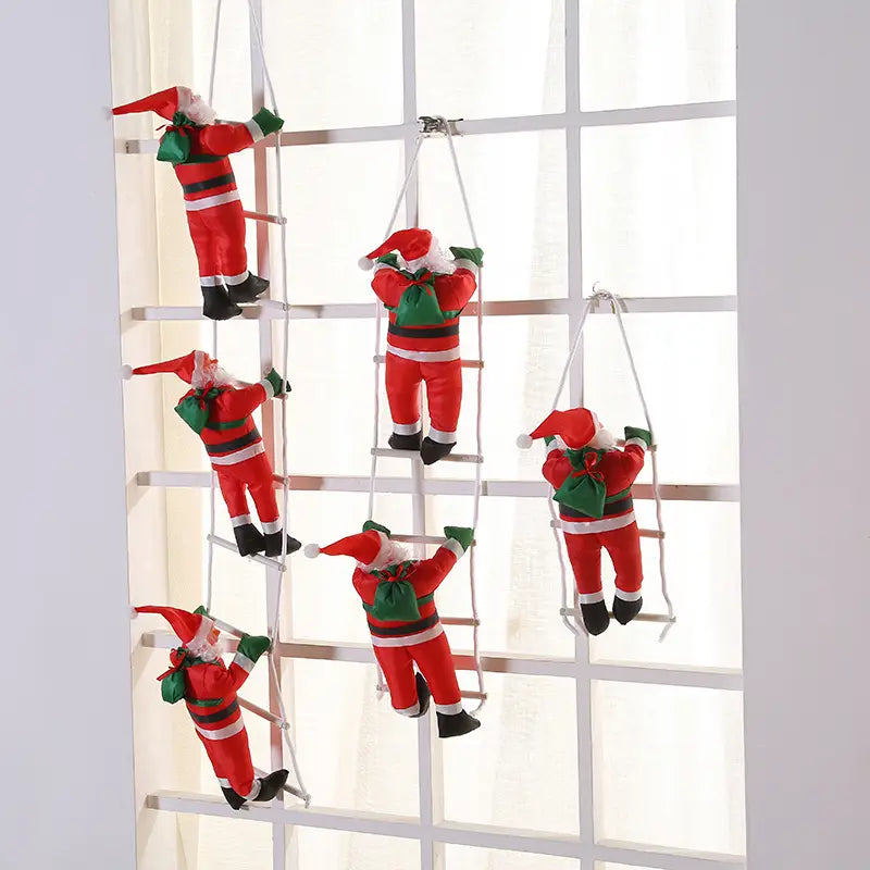 Santa Claus Ladder Christmas Ornaments