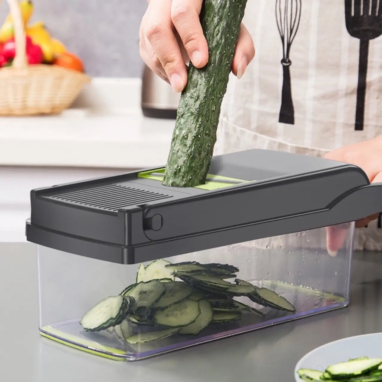 12-in-1 Manual Vegetable Chopper and Slicer