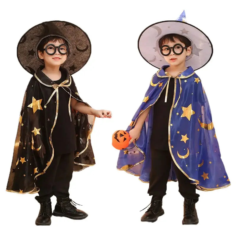 Children?€?s Cloak Five-star Wizard?€?s Hat Costume