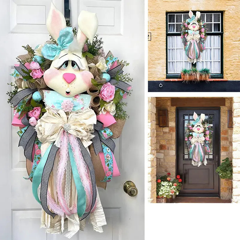 Easter Bunny Door Hanging Wreath