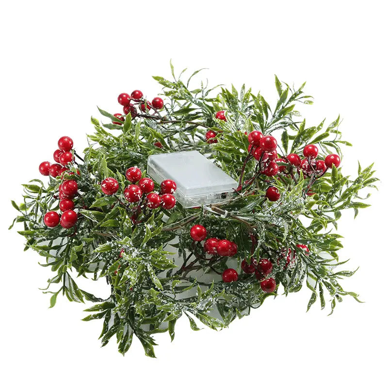 Christmas Red Fruit Leaf Garland