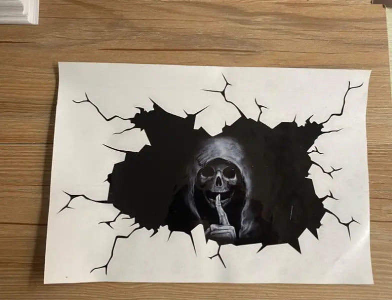 Horror Skull Car Wall Floor Sticker