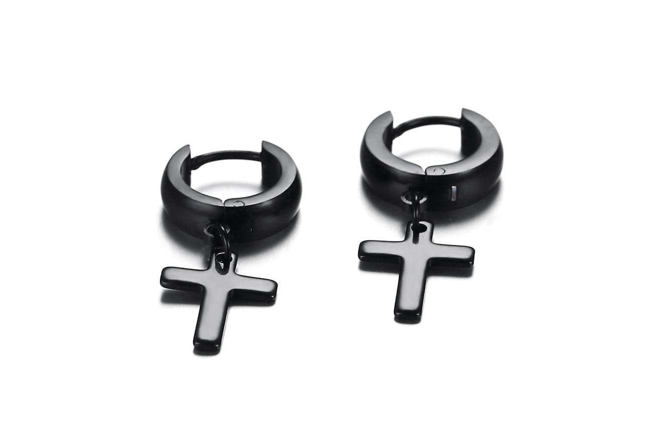 Stainless Steel Cross Earrings